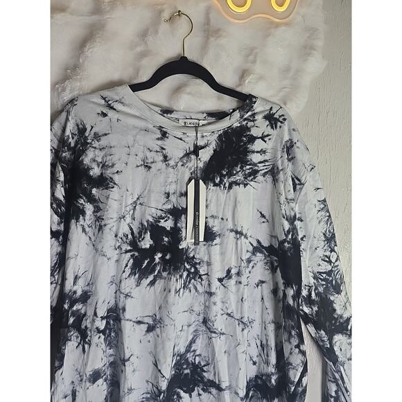 NWT XXL Mens Big & Tall Tie-Dyed Tin & Stretchy Long Sleeve T-Shirt Comfortable - Picture 2 of 6